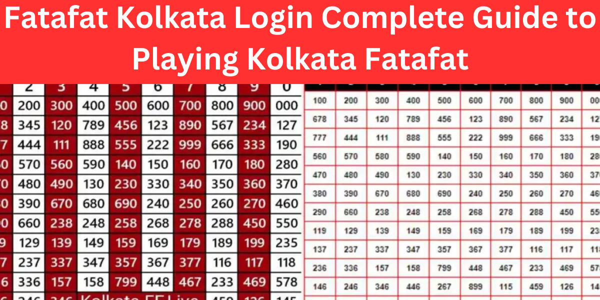 Fatafat Kolkata Login Complete Guide to Playing Kolkata Fatafat